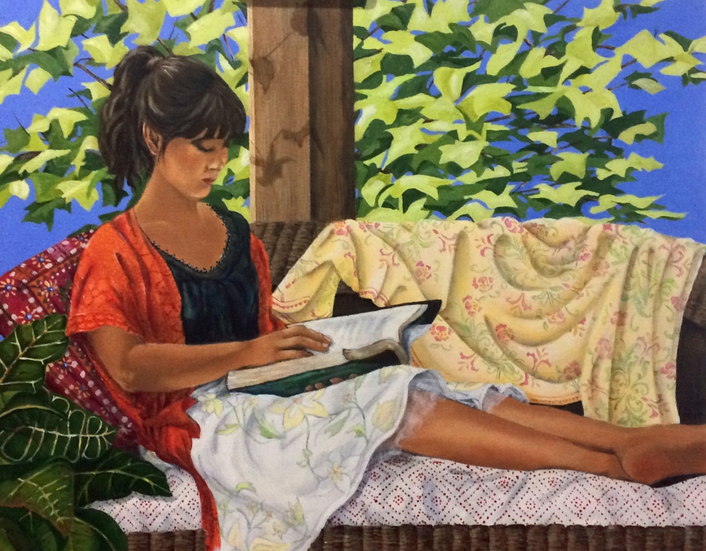 Painting, "Sunday Afternoon." Acrylic on Canvas. Cally Curtis, Artist.